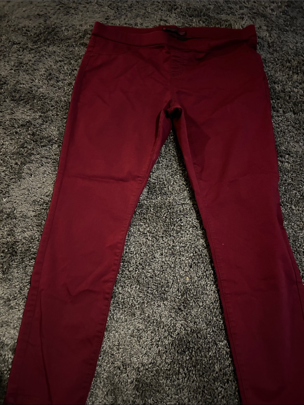 No Boundaries Wine Red Skinny Pants